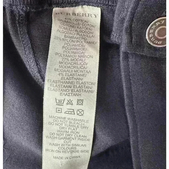 Burberry Brit- Black Skinny Jegging Pant With Ankle Zippers Size Large EUC! - Picture 11 of 11